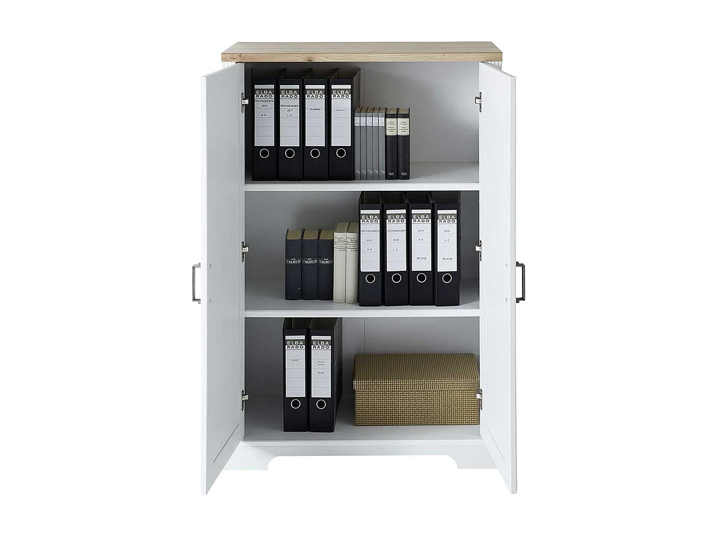 Officeschrank Landhaus mit 2 Drehtüren 86 cm breit