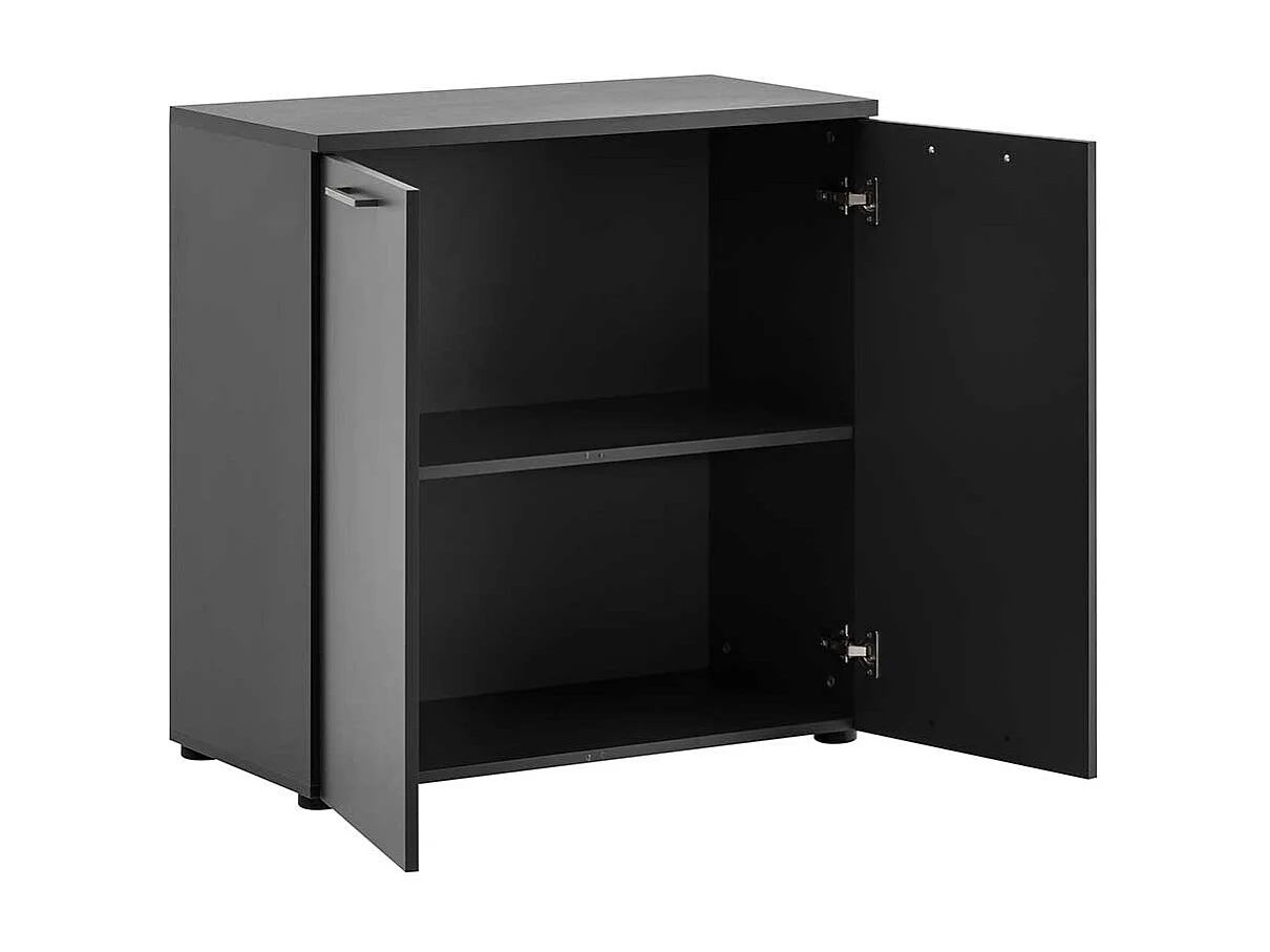 Officeschrank in Anthrazit Metallgriffen