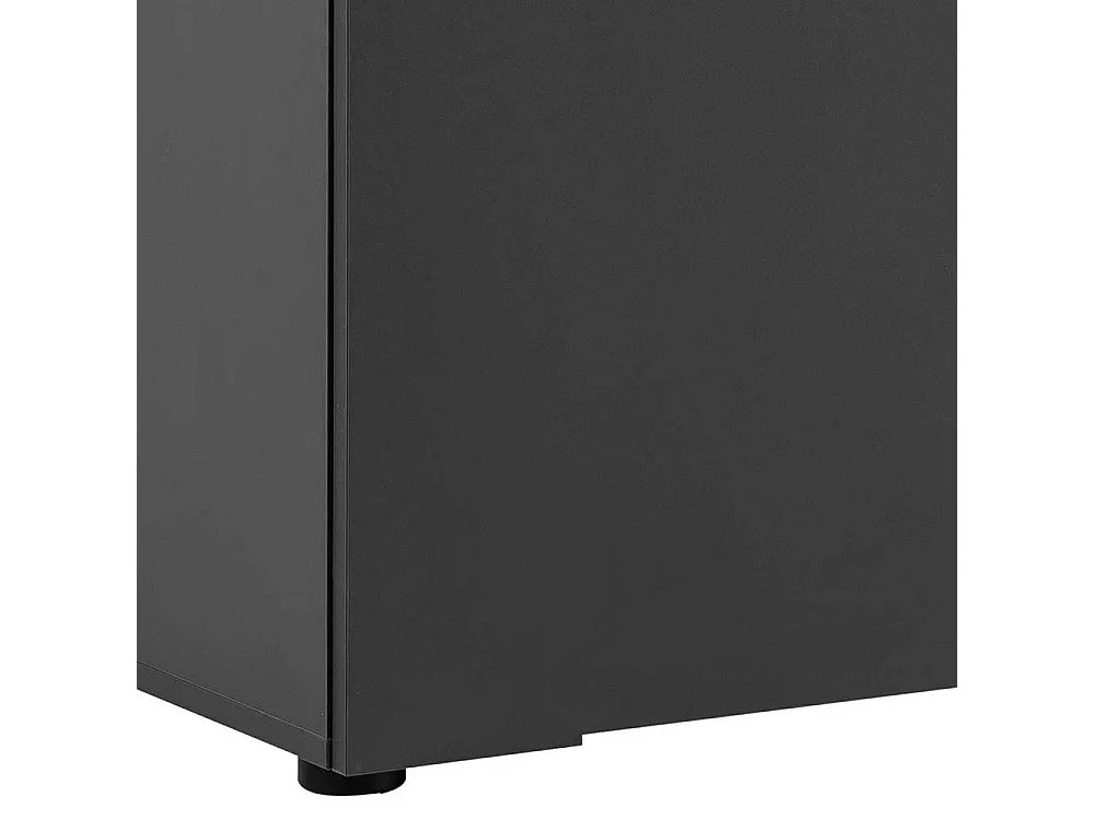 Officeschrank in Anthrazit Metallgriffen