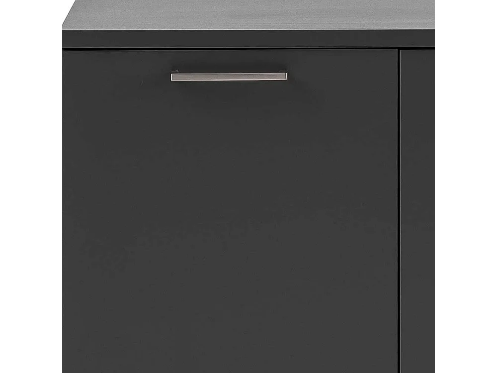 Officeschrank in Anthrazit Metallgriffen
