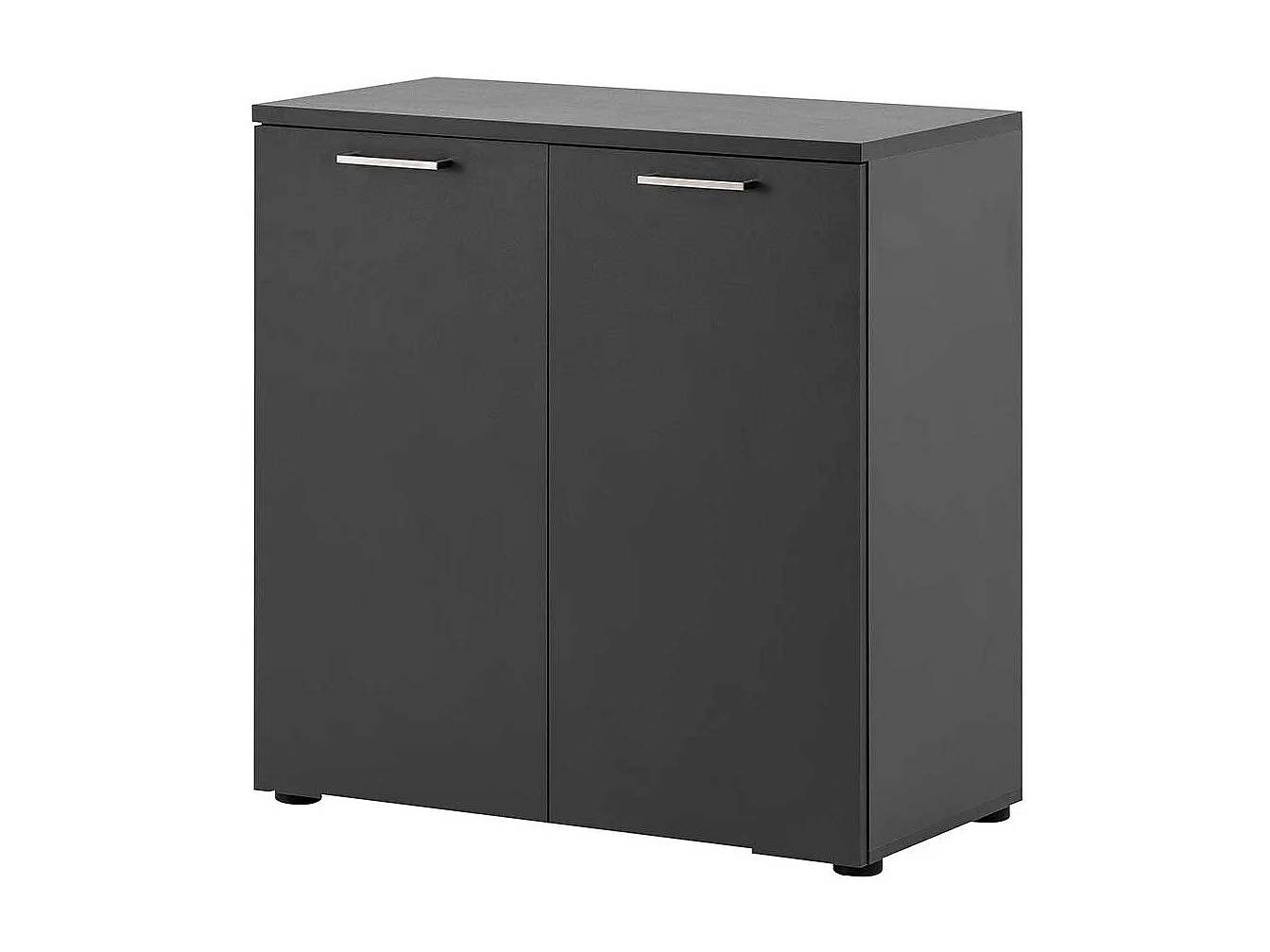 Officeschrank in Anthrazit Metallgriffen