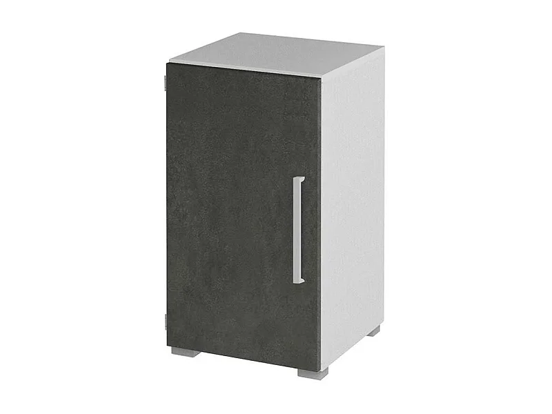 Kleiner Aktenschrank in Wei� Grau 40 cm breit