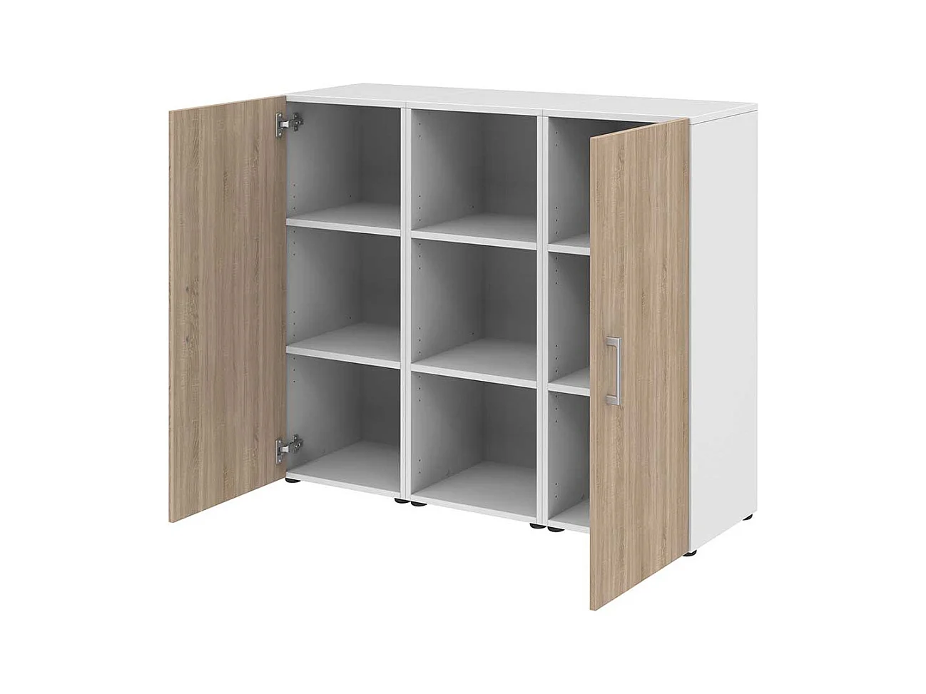 Ordnerschrank Home Office in Sonoma-Eiche Holzoptik Wei�