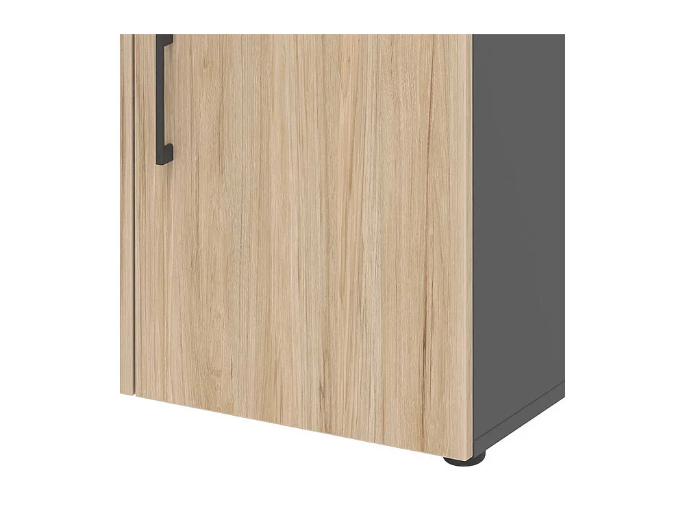 Aktenschrank hoch in Holzoptik Hickory Anthrazit
