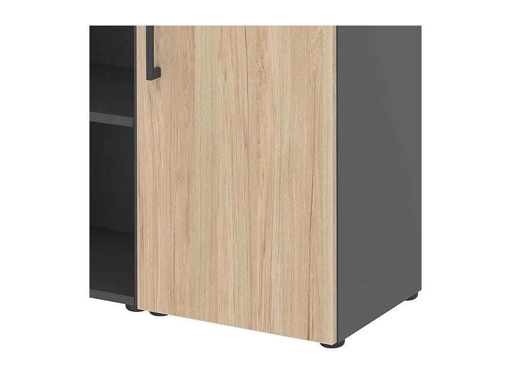 Officeschrank 2 t�rig Hickory Holzoptik & Anthrazit