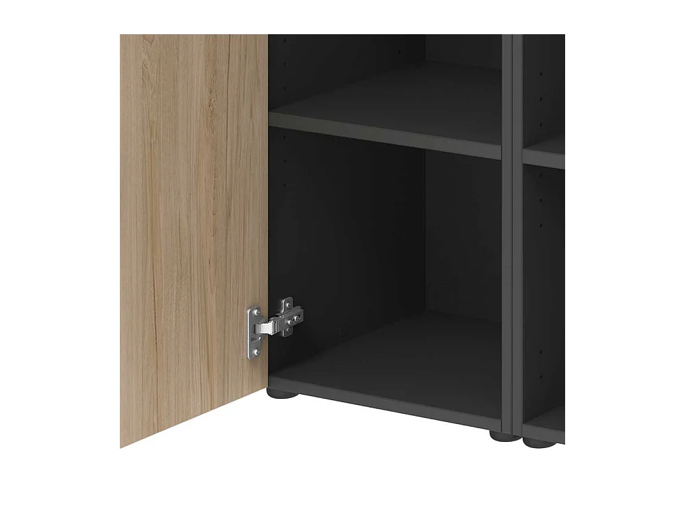 Officeschrank 2 t�rig Hickory Holzoptik & Anthrazit