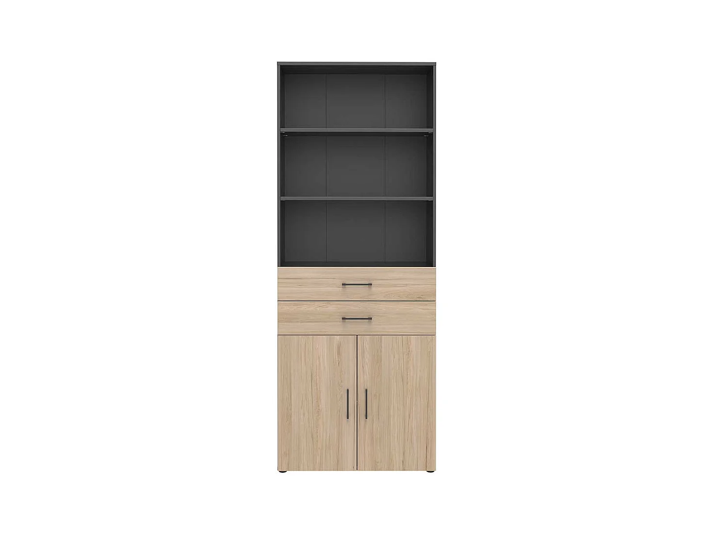 Akten B�roschrank in Hickory Holzoptik Anthrazit