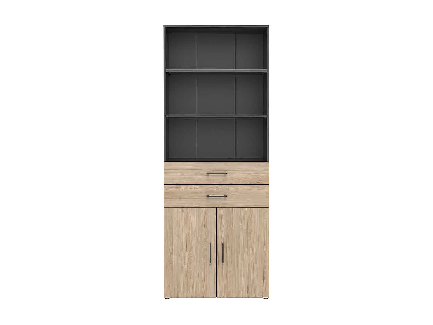 Akten B�roschrank in Hickory Holzoptik Anthrazit