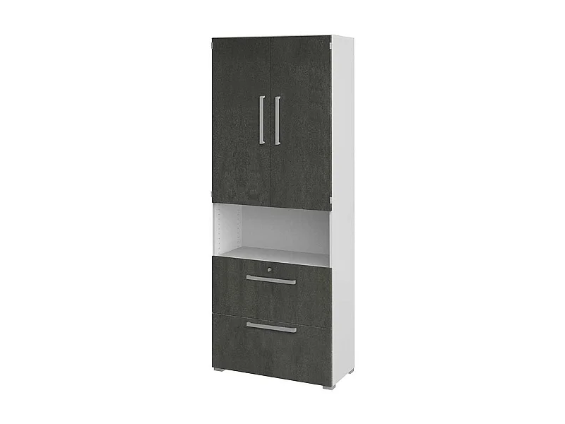 Aktenschrank in Grau Wei� 80 cm
