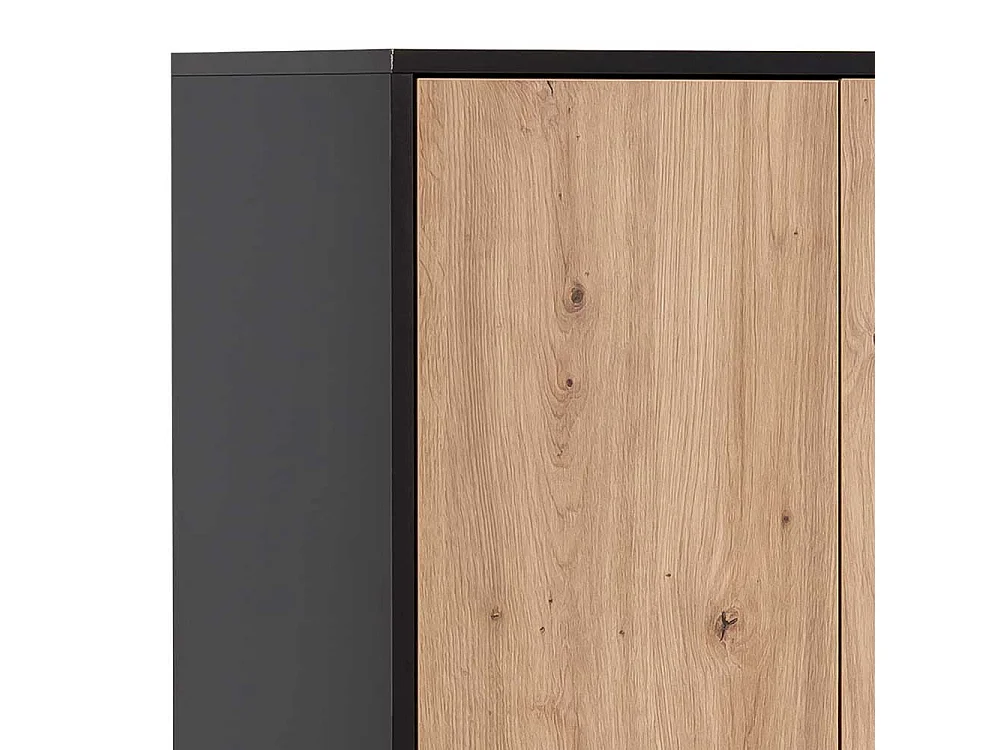 Schrank Büro Büroschrank mit Holzwerkstoff Türen und Metallgriffen