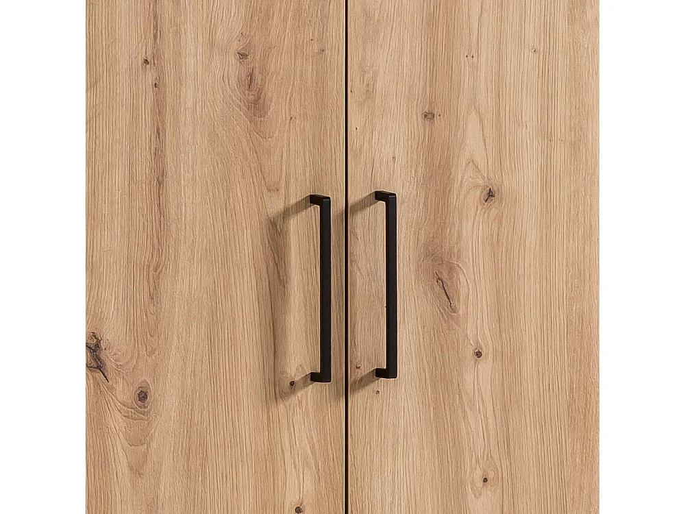 Schrank Büro Büroschrank mit Holzwerkstoff Türen und Metallgriffen