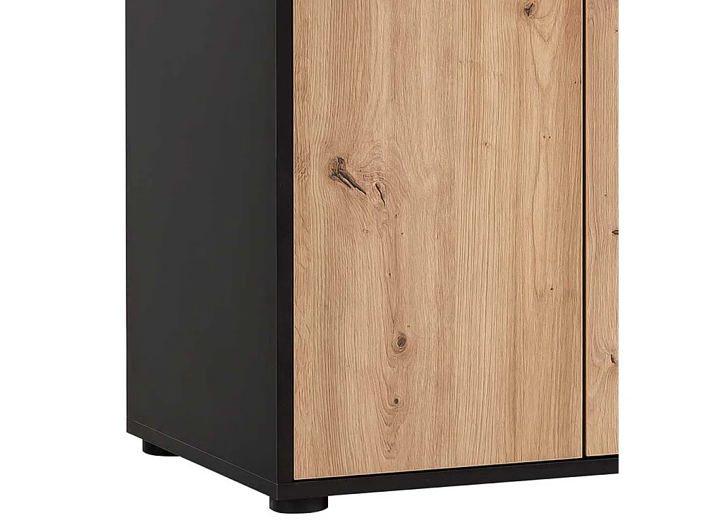 Schrank Büro Büroschrank mit Holzwerkstoff Türen und Metallgriffen