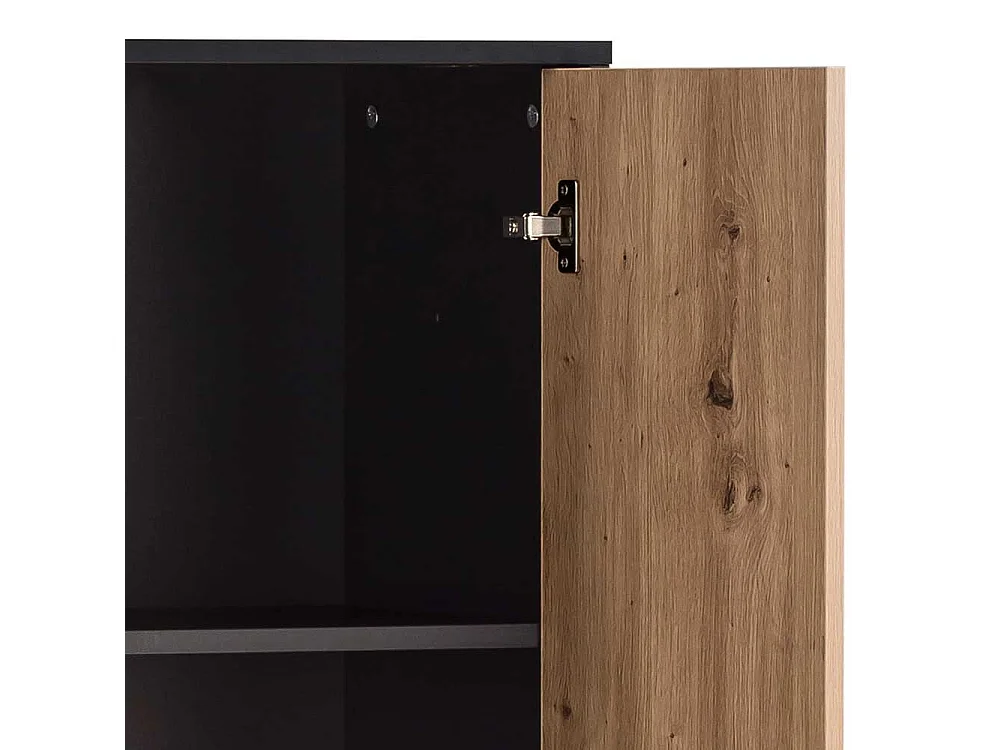 Schrank Büro Büroschrank mit Holzwerkstoff Türen und Metallgriffen