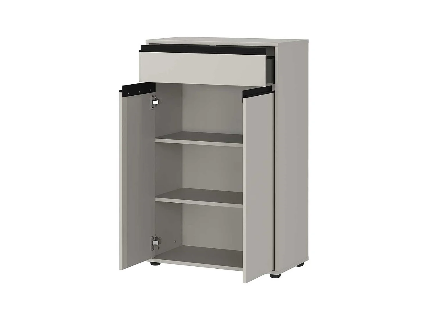 Kommode Bad Schrank mit einer Schublade und Drehtüren