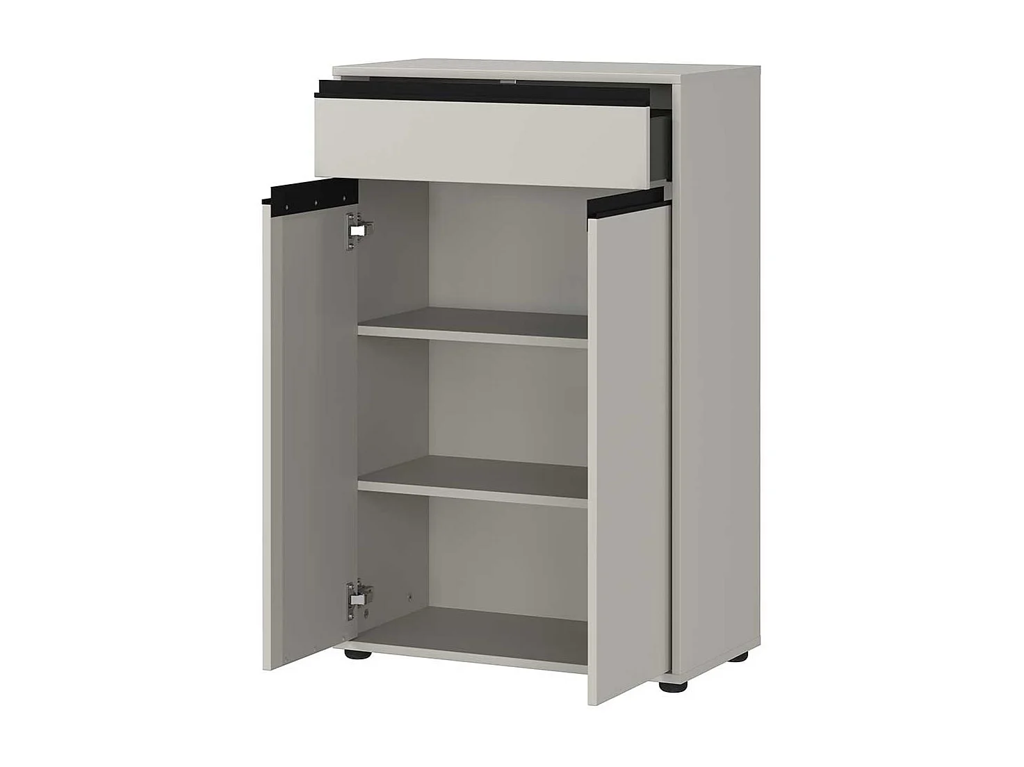 Kommode Bad Schrank mit einer Schublade und Drehtüren