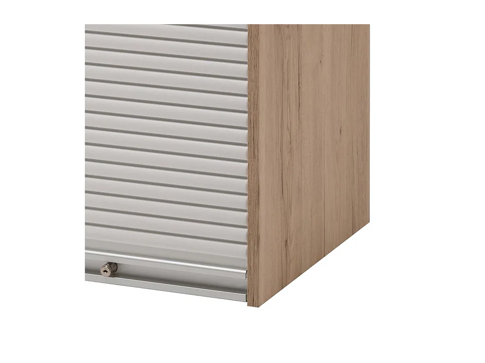 Rolloschrank für Büro Eiche Weiß