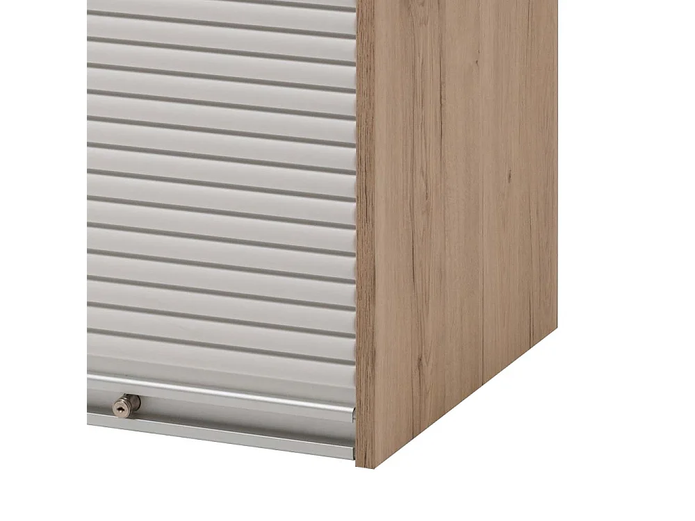 Rolloschrank für Büro Eiche Weiß