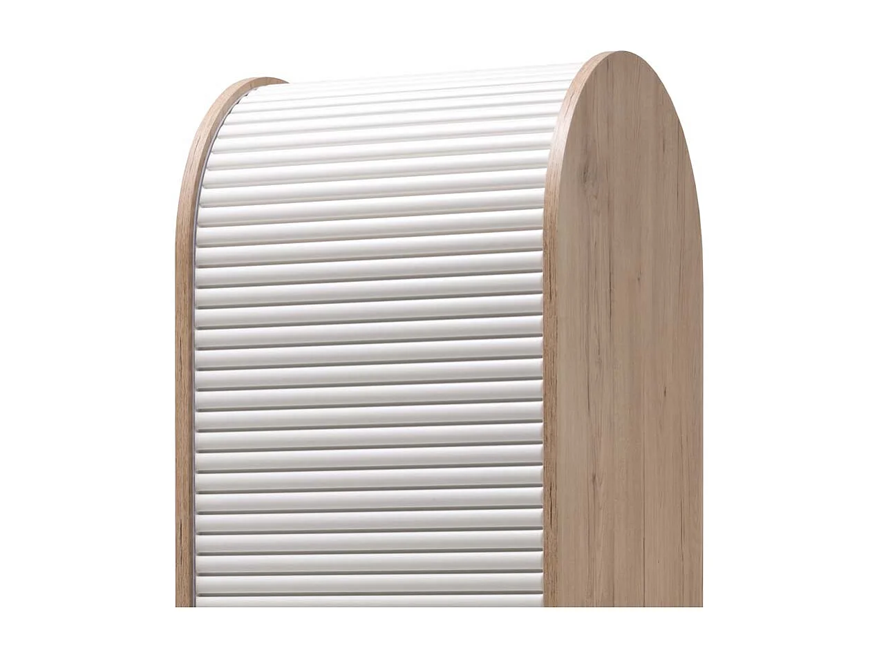 Rolloschrank für Büro Eiche Weiß