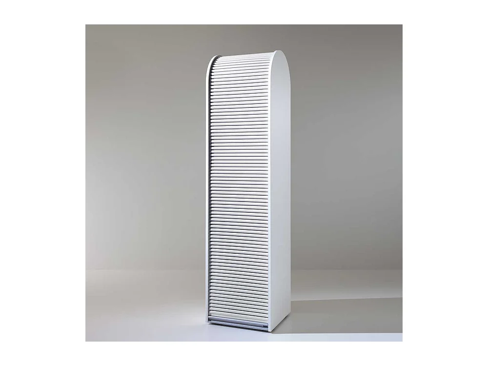 Aktenschrank mit Rollo Weiß