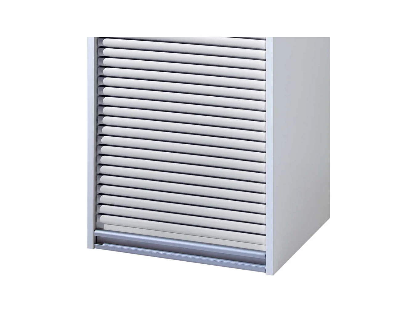 Aktenschrank mit Rollo Weiß