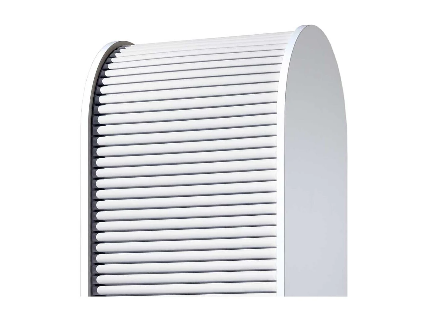 Aktenschrank mit Rollo Weiß