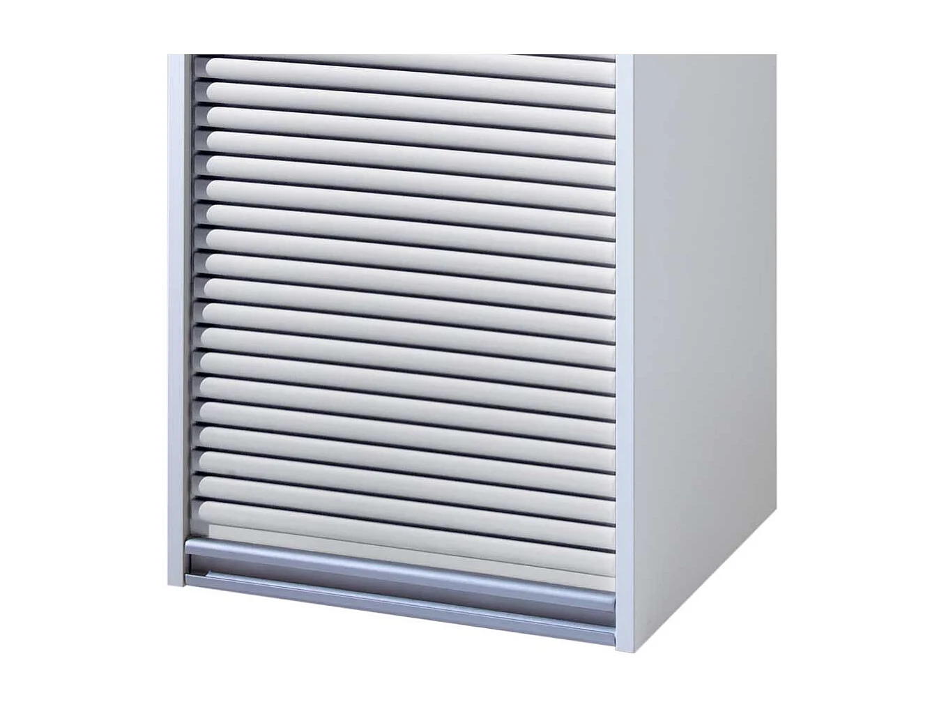 Aktenschrank mit Rollo Weiß