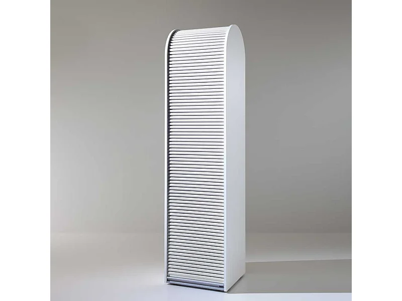 Aktenschrank mit Rollo Weiß