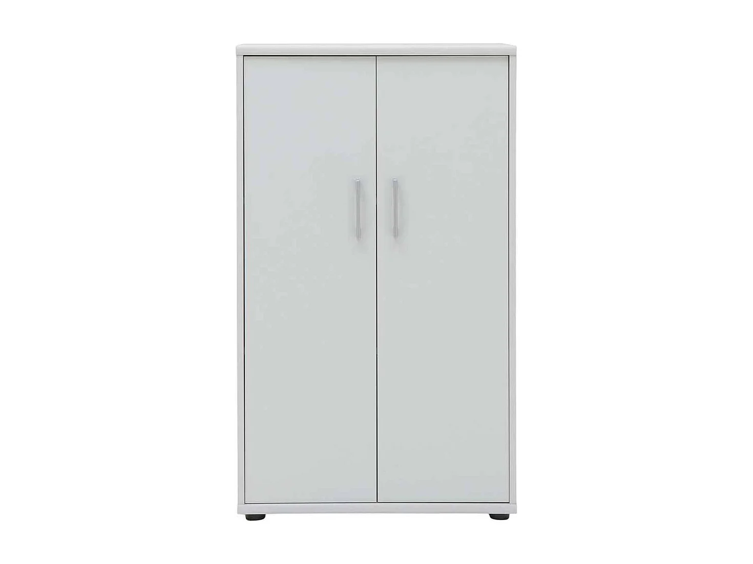 Weißer Aktenschrank 2 türig 111 cm hoch