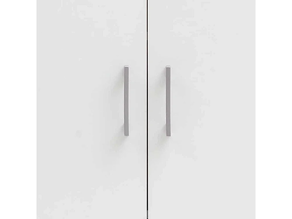 Weißer Aktenschrank 2 türig 111 cm hoch