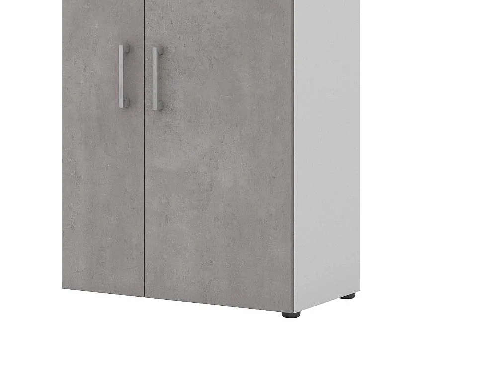 Aktenordnerschrank in Beton Grau Wei� Made in Germany