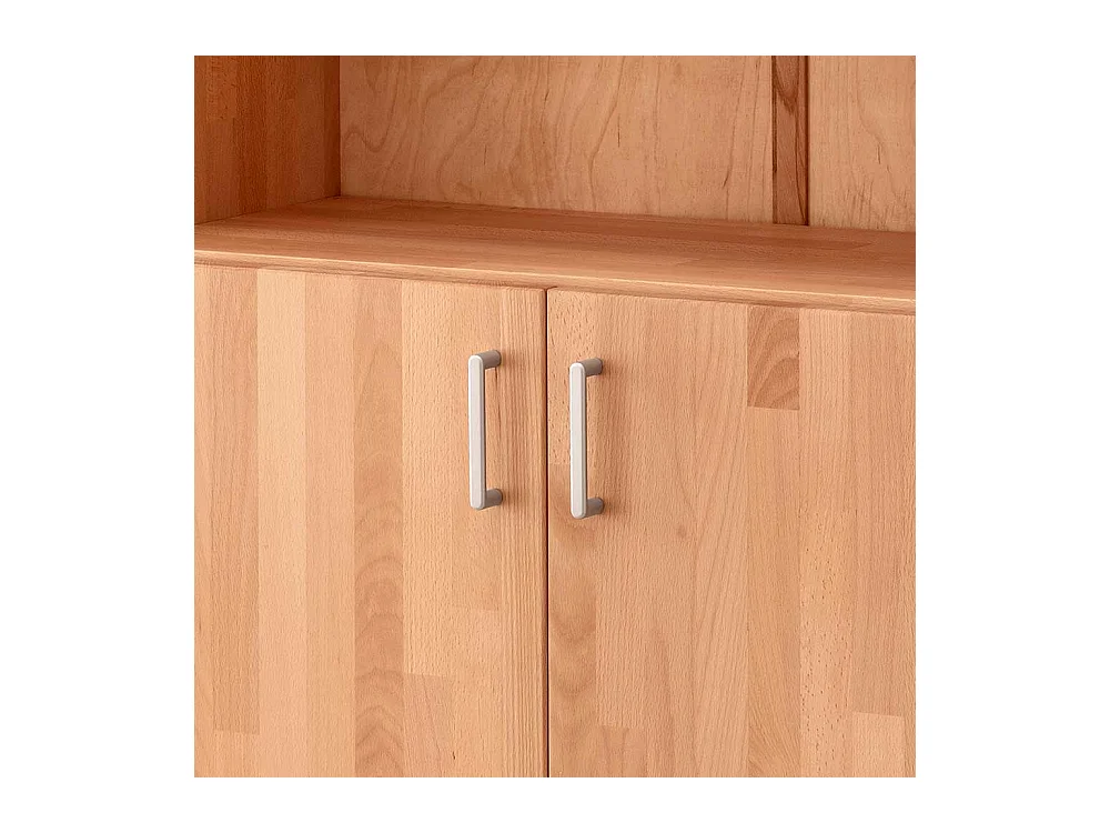 Büroschrank Buche geölt in modernem Design 112 cm hoch