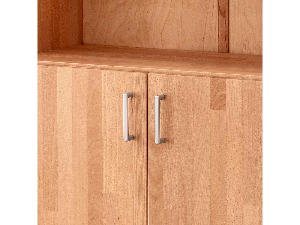 Büroschrank Buche geölt in modernem Design 112 cm hoch