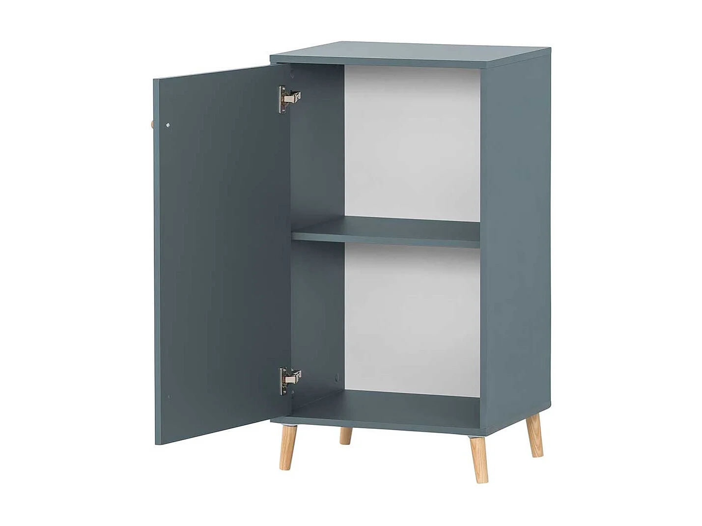 Officeschrank mit Tür in Petrol Eichefarben