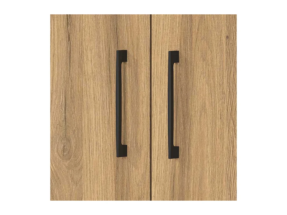 Schrank Büro Officeschrank in Wildeichefarben und Weiß