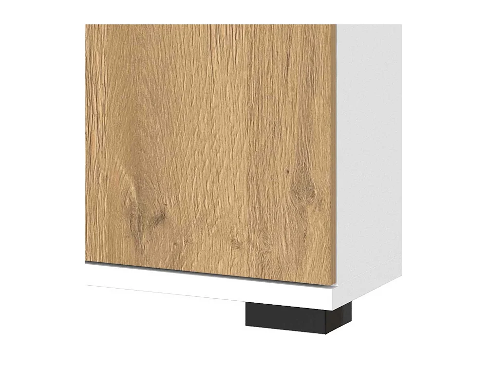 Schrank Büro Officeschrank in Wildeichefarben und Weiß