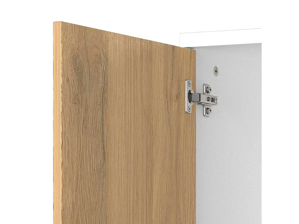 Schrank Büro Officeschrank in Wildeichefarben und Weiß