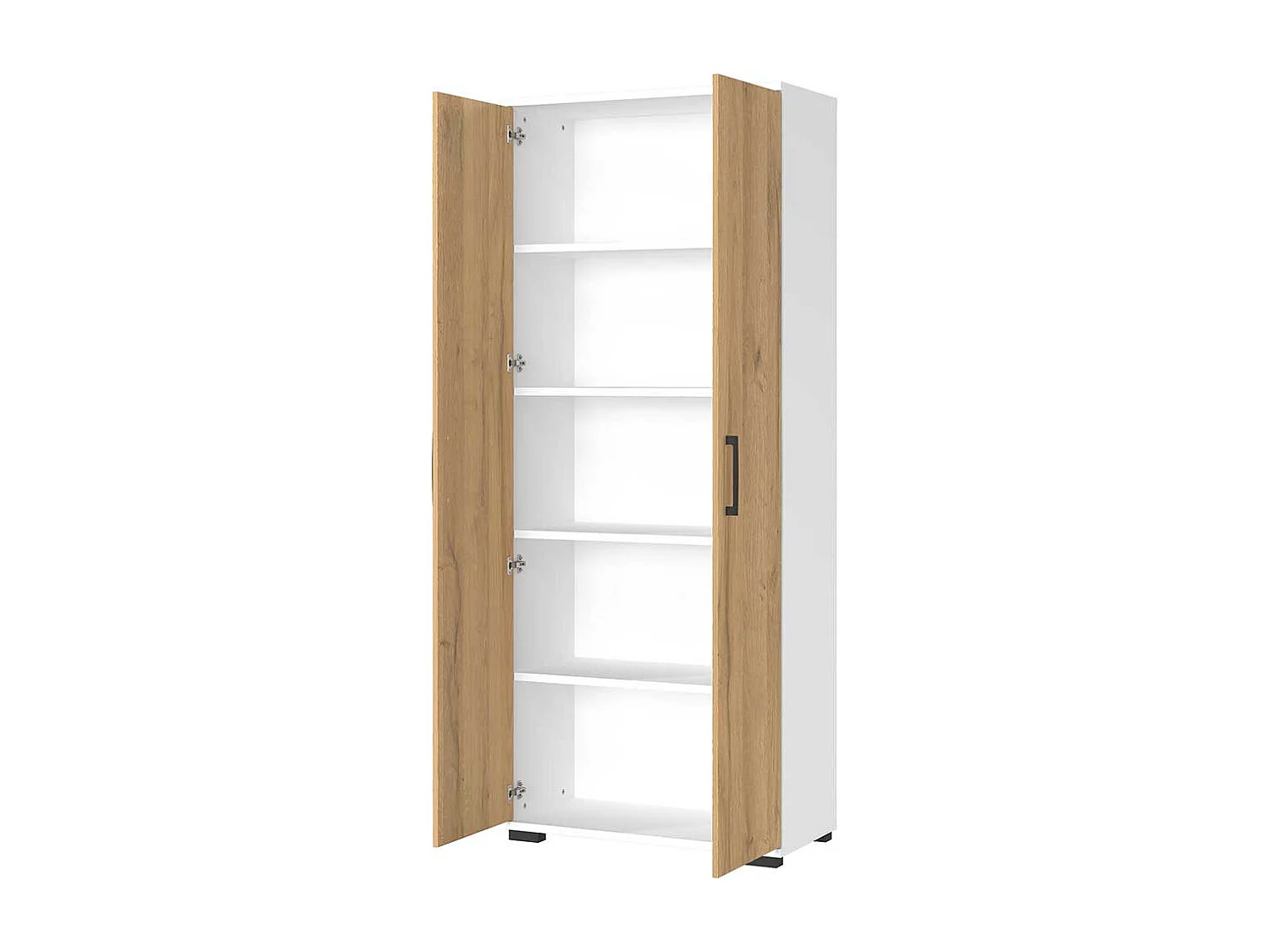 Schrank Büro Officeschrank in Wildeichefarben und Weiß