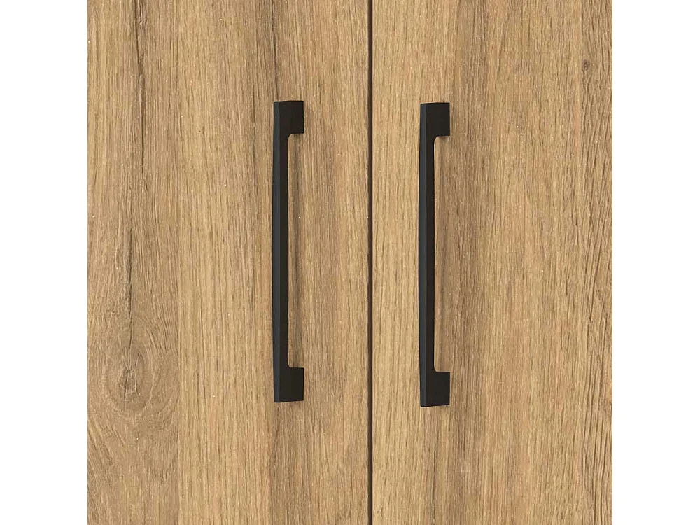 Schrank Büro Officeschrank in Wildeichefarben und Weiß