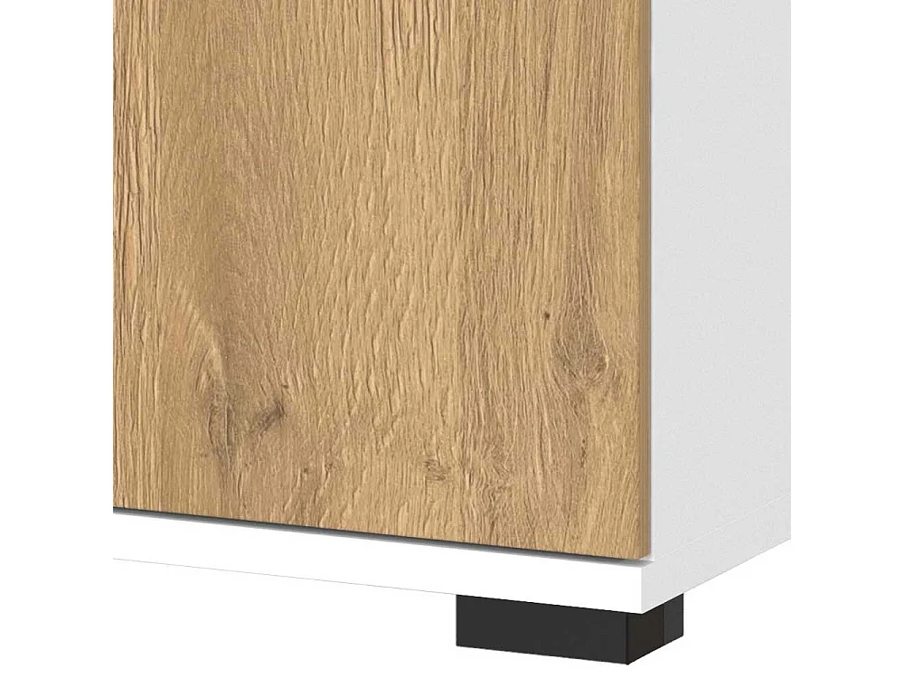 Schrank Büro Officeschrank in Wildeichefarben und Weiß