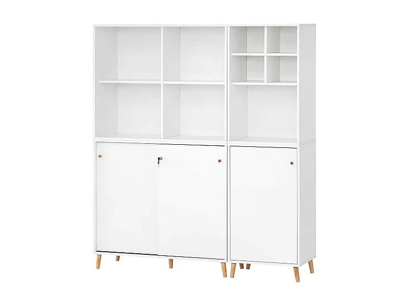 Moderner Aktenordnerschrank mit Dreh- und Schiebetüren Made in Germany