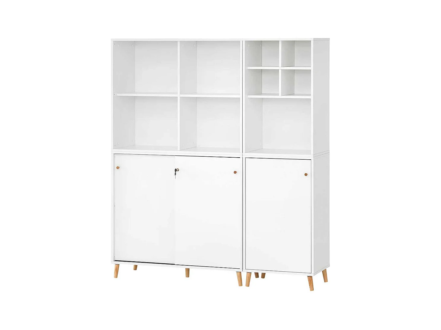 Moderner Aktenordnerschrank mit Dreh- und Schiebetüren Made in Germany