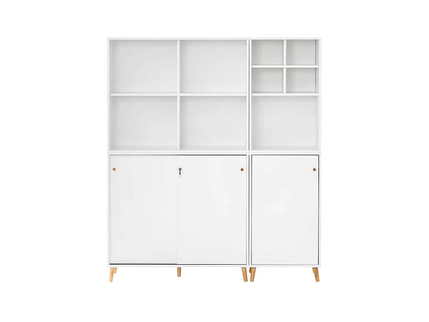 Moderner Aktenordnerschrank mit Dreh- und Schiebetüren Made in Germany