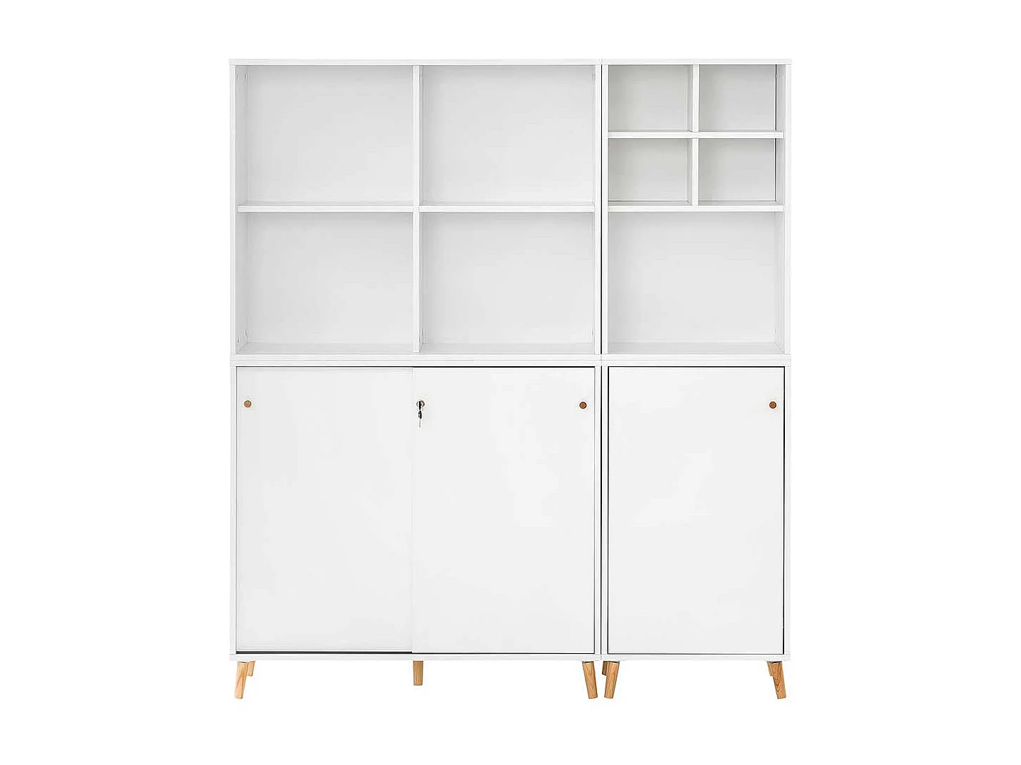 Moderner Aktenordnerschrank mit Dreh- und Schiebetüren Made in Germany