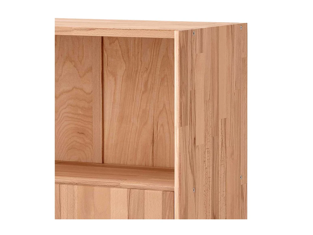 Aktenordnerschrank Kernbuche mit abschließbaren Drehtüren Massivholz