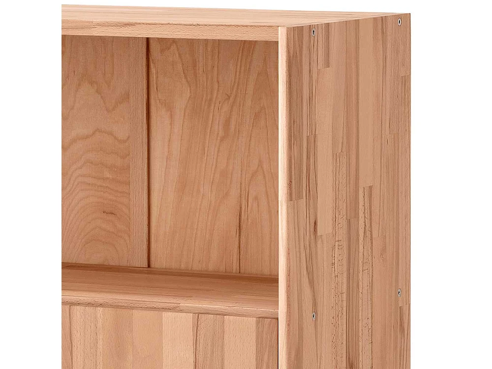 Aktenordnerschrank Kernbuche mit abschließbaren Drehtüren Massivholz