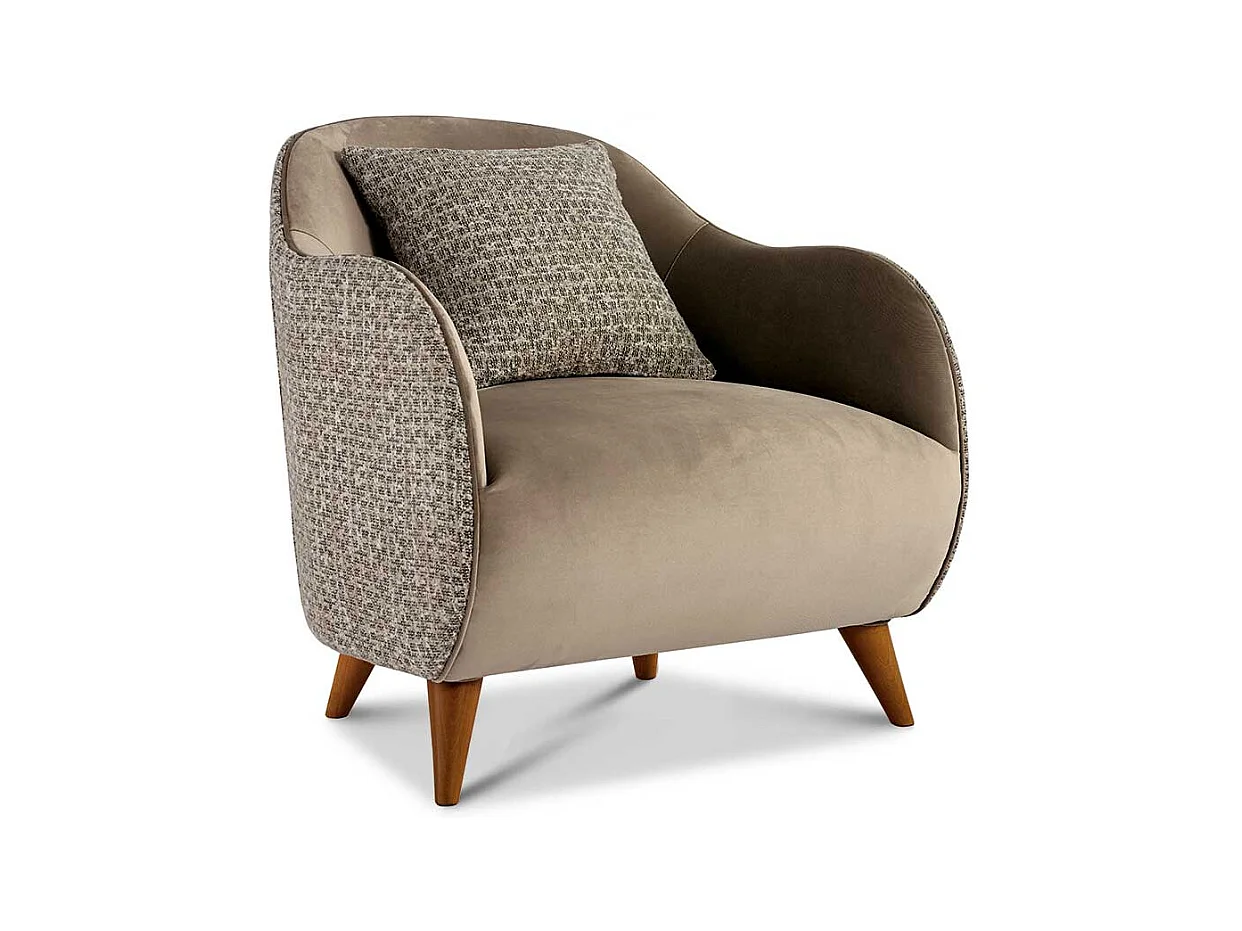 Hochwertiger Polstersessel in modernem Design Beige - Hellbraun