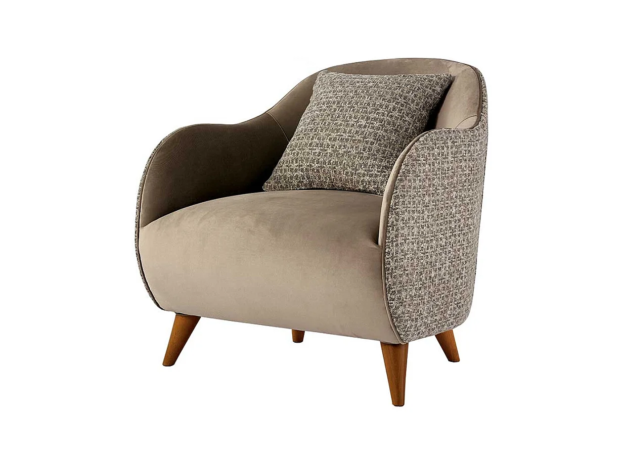 Hochwertiger Polstersessel in modernem Design Beige - Hellbraun