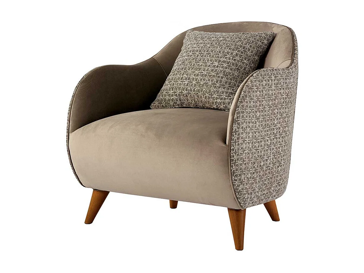 Hochwertiger Polstersessel in modernem Design Beige - Hellbraun