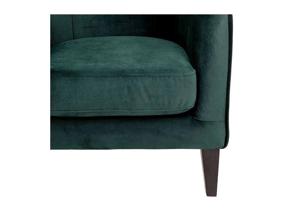 Ohrenbackensessel in Dunkelgrün Samt 55 cm Sitztiefe