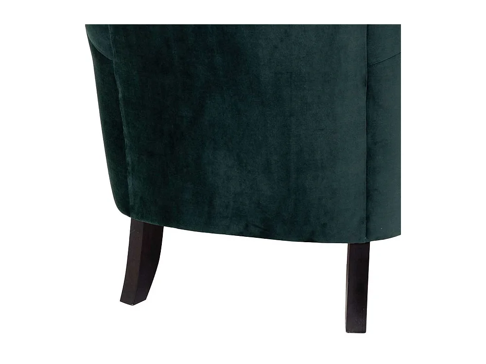 Ohrenbackensessel in Dunkelgrün Samt 55 cm Sitztiefe